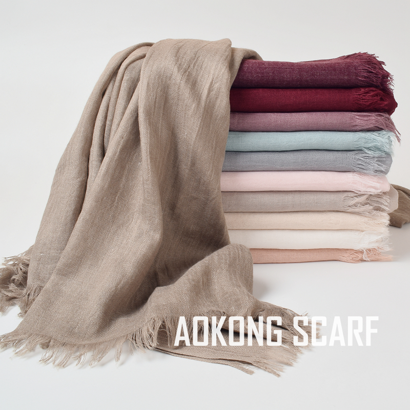 10 Stks/partij Vrouwen Oversize Solid Plain Hijab Sjaal Sjaals Hoofd Wraps Viscose Kasjmier Moslim Verzwakte Hijaabs Pashmina