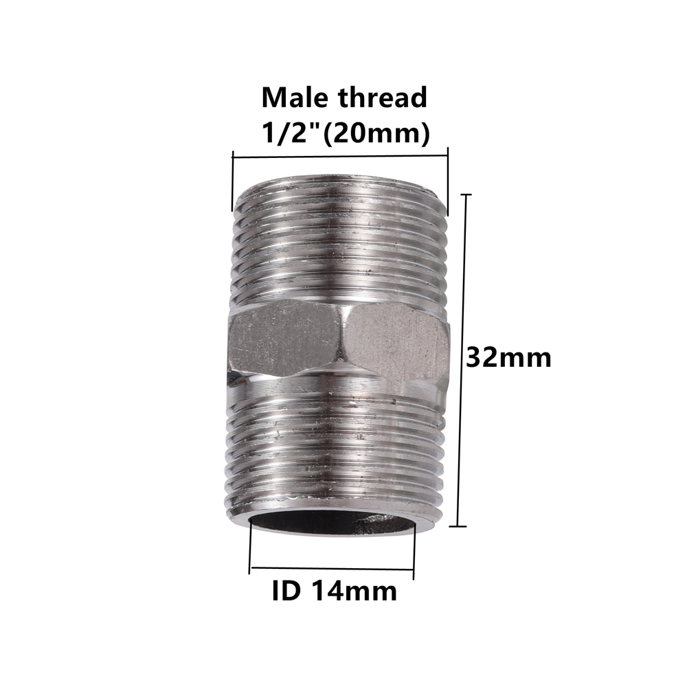 S60x6 Coarse Thread to 1/2" 3/4" Male/Female Thread IBC Water Tank Replacement Adapter Garden Hose Fittings Drain Connector: Type 3
