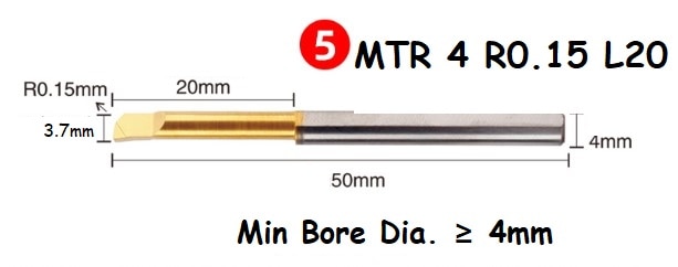 Kedeligt værktøj mtr 4mm mini drejebænk maskine brug mikroboring bar integreret drejeværktøj hårdmetal hårdmetal lille kedelig fræser
