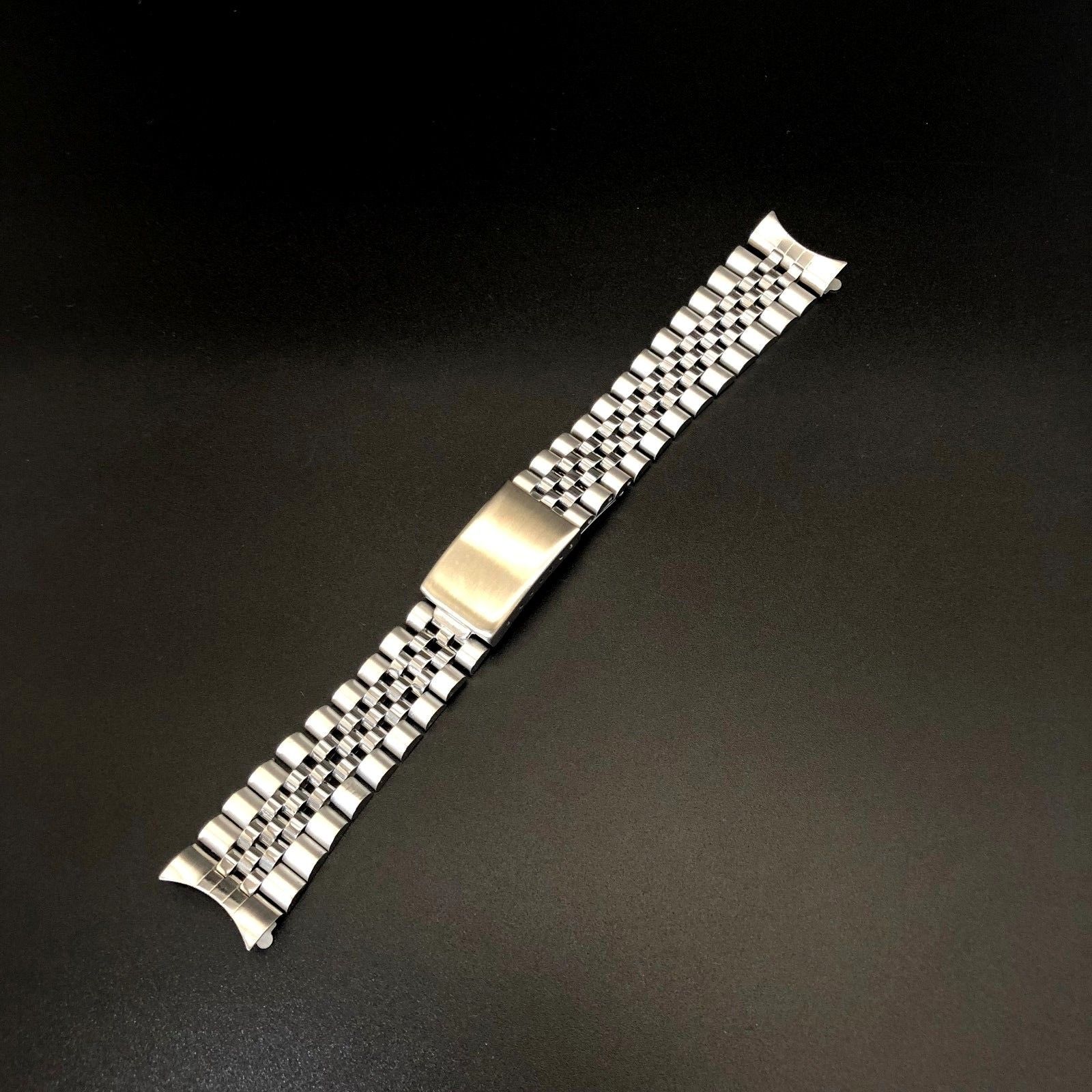 18mm Stainless Steel Curved End Jubilee Watch Strap Band Fit For Seiko5