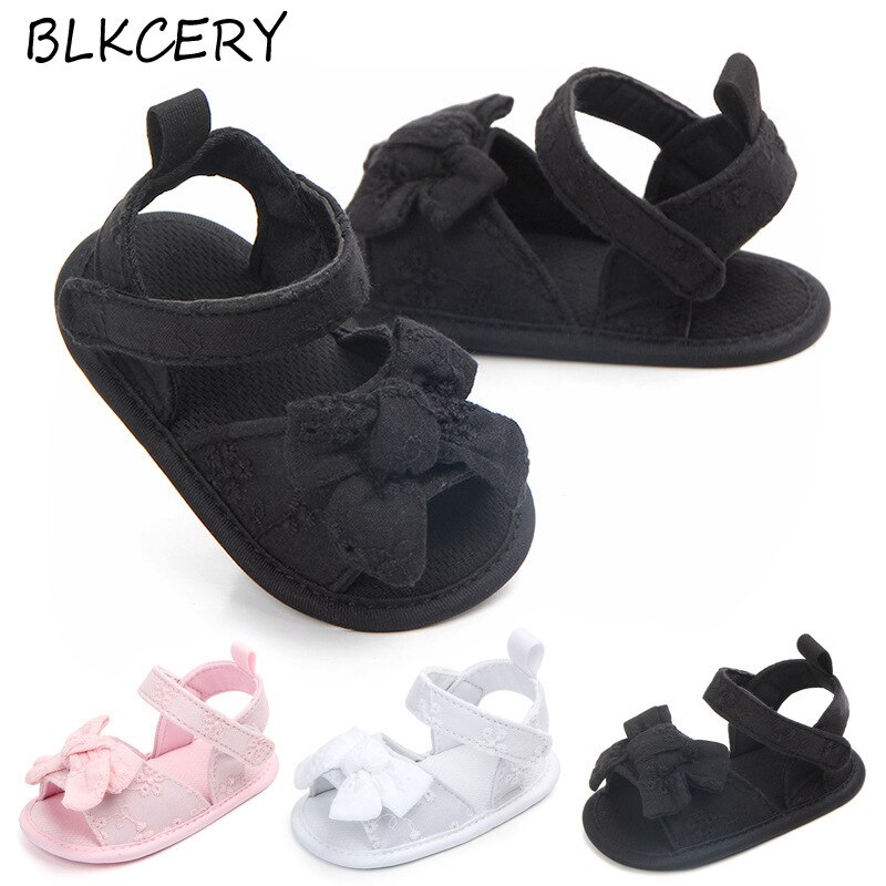 Pasgeboren Baby Meisje Sandalet Bows Peuter Zomer Roze Schoenen Open Teen Sandalen Baby Slippers Prinses Flats Douche