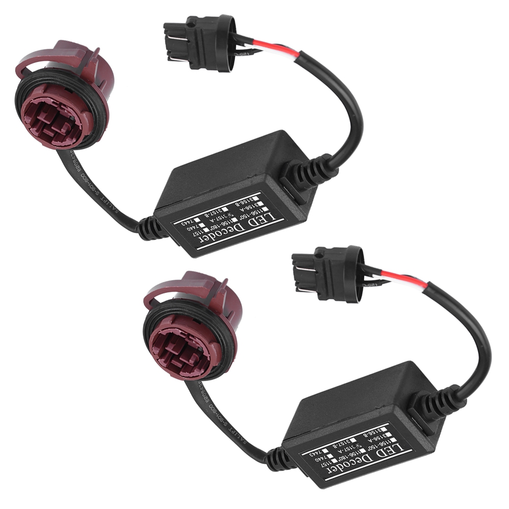 2PCS 3157 LED Bulb Power 8W Error Free Canceler Adapter Decoder Fog Turn Brake Signal Anti-Hyper Flashing Blinking