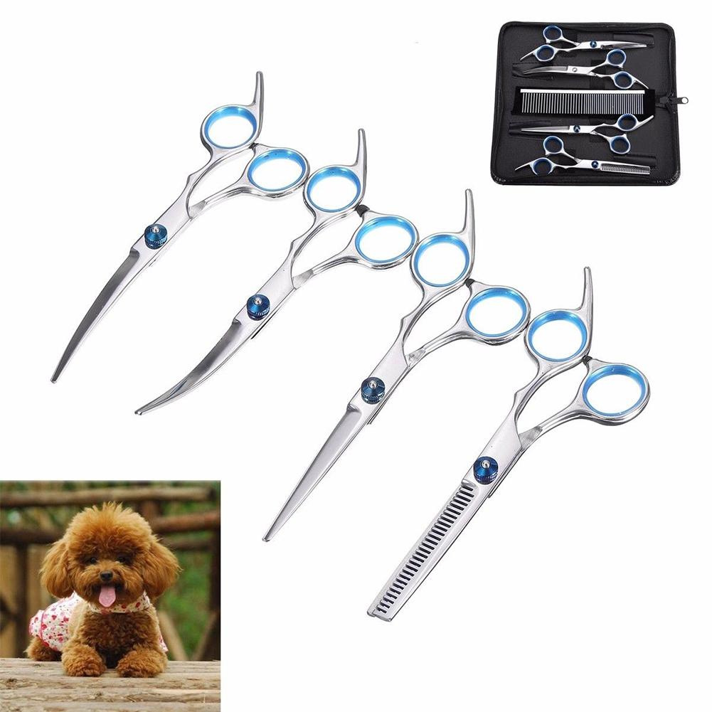 6PCS/Set 6-Inch Beauty Scissors Pet Shearing Scissors for Dogs