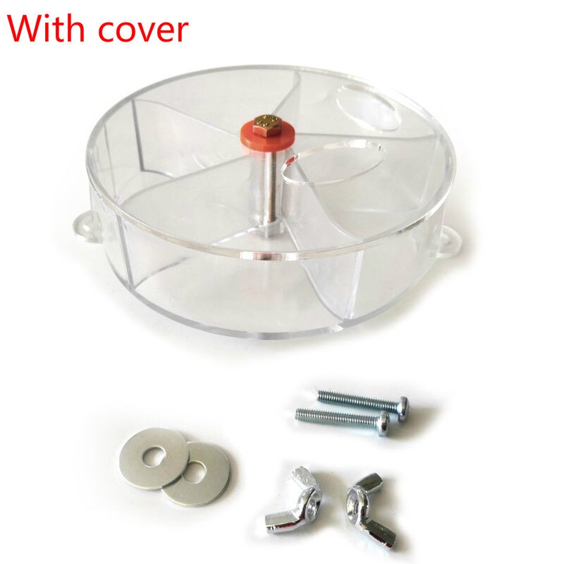 Bird Feeders Acrylic Durable Classic Wheel Bird Feed Containers House Type Feeder Pet Products Parrot Foraging Toy: A-With cover