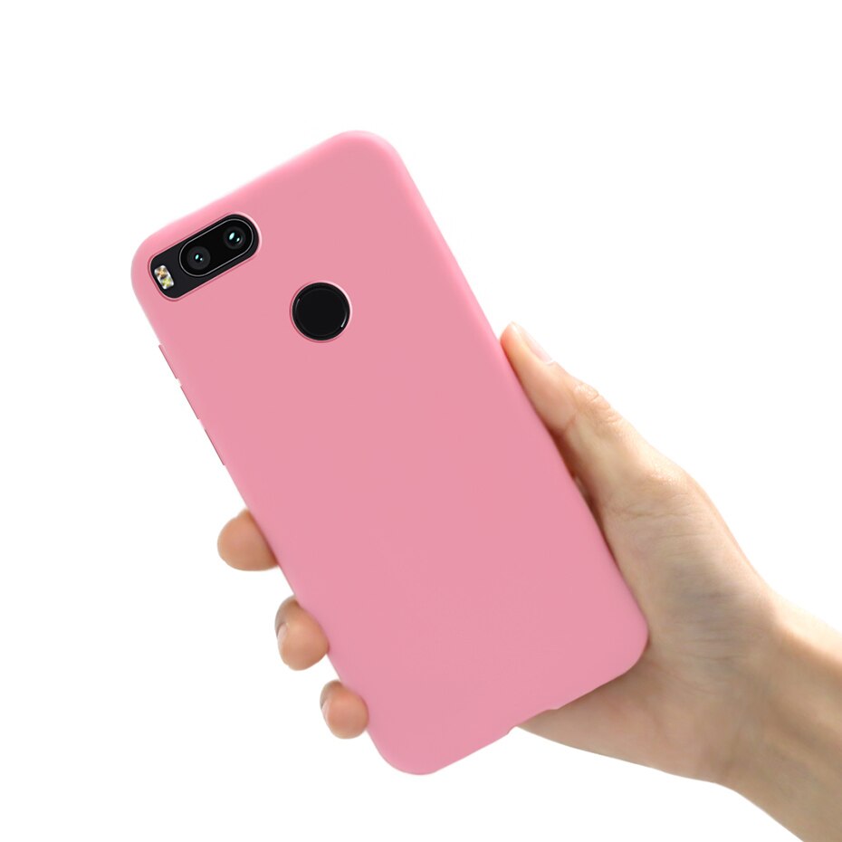 Per Funda Xiaomi Mi A1 Caso Xiaomi Mi A1 Della Copertura Del Silicone Del Respingente Molle Della Copertura Posteriore Casse Del Telefono Per Xiaomi mi A1 MiA1 UN 1 5X Caso: Xiaomi Mi A1 / Pink