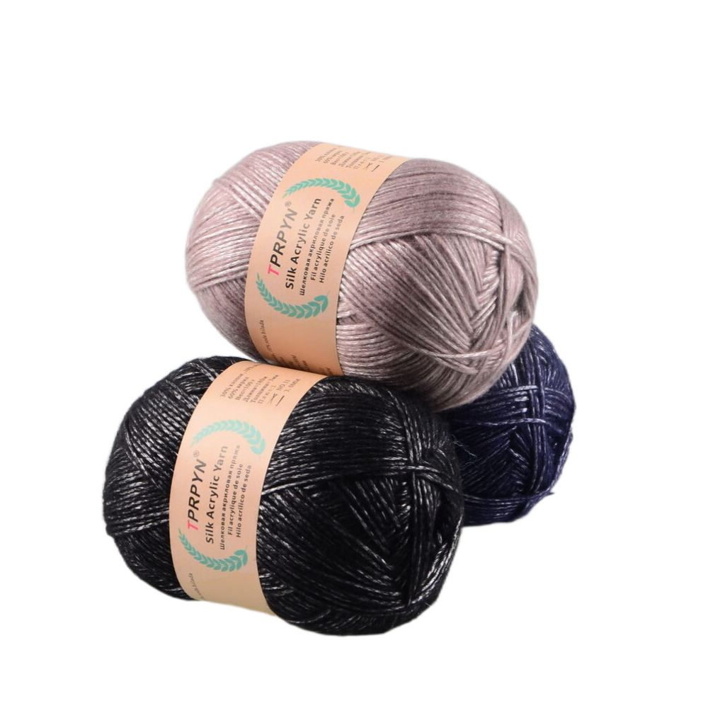 100g 1Pc Hand breien Metallic katoenen Garen zijde acryl Garen om trui deken hoed lijn Haken tas slipper Draad