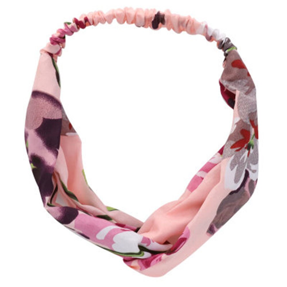 Headband Cross Knotted Bow Chiffon Floral Hair Band Korea Headdress Women Hair Accessories Girls Hairband: 15