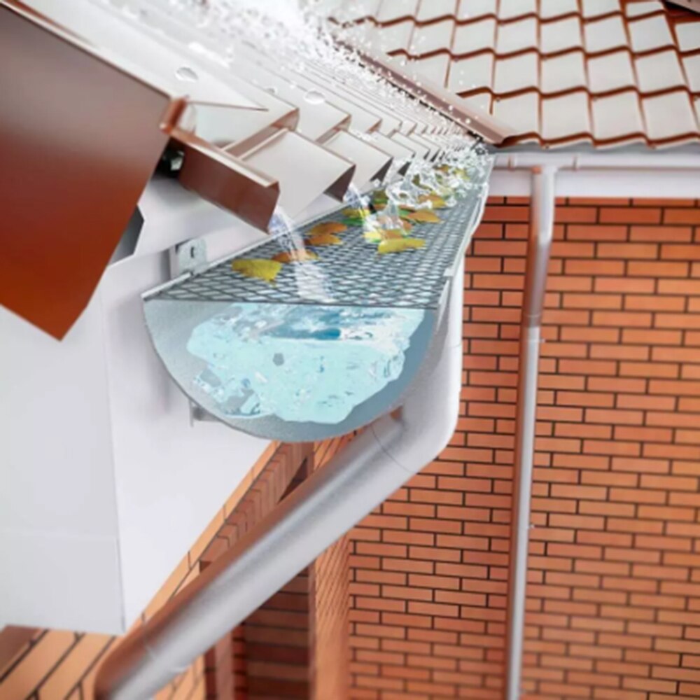 Plastic Drainage Gutter Guard Plastic Mesh Guards Easy Install Gutters Cover Durable Fabric, Will Not Rust Or Corrode