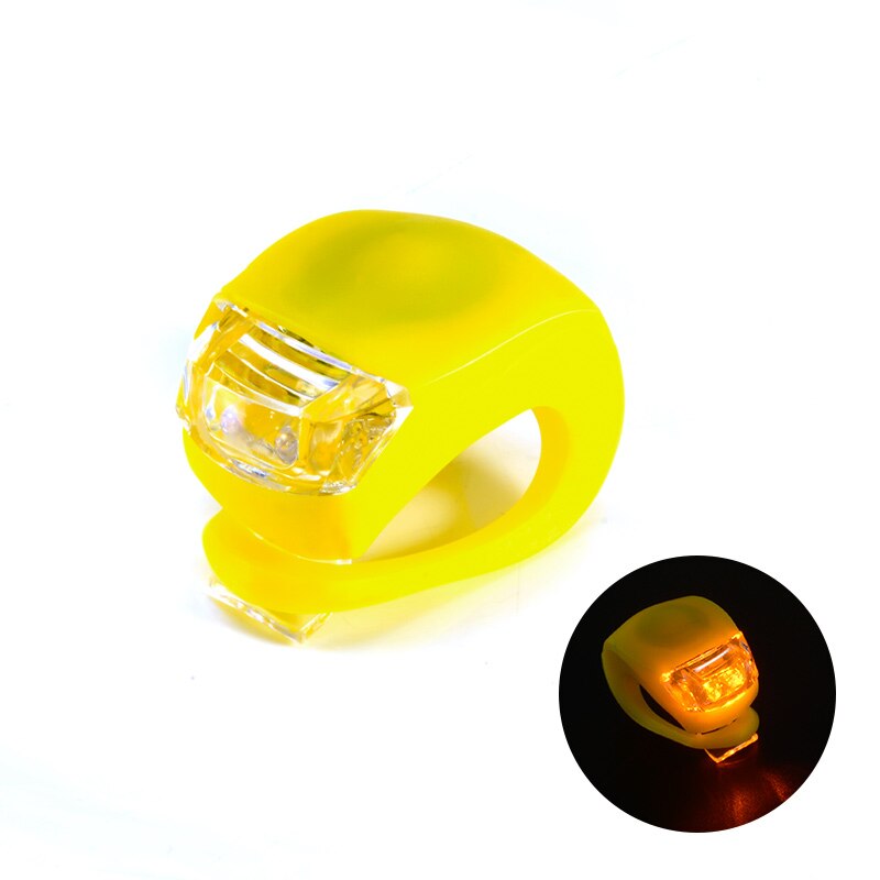 1pc Knipperende Voor Fietslicht Silicone LED Head Voor Achter Wiel Fiets Licht Waterdicht Fietsen Fiets Accessoires