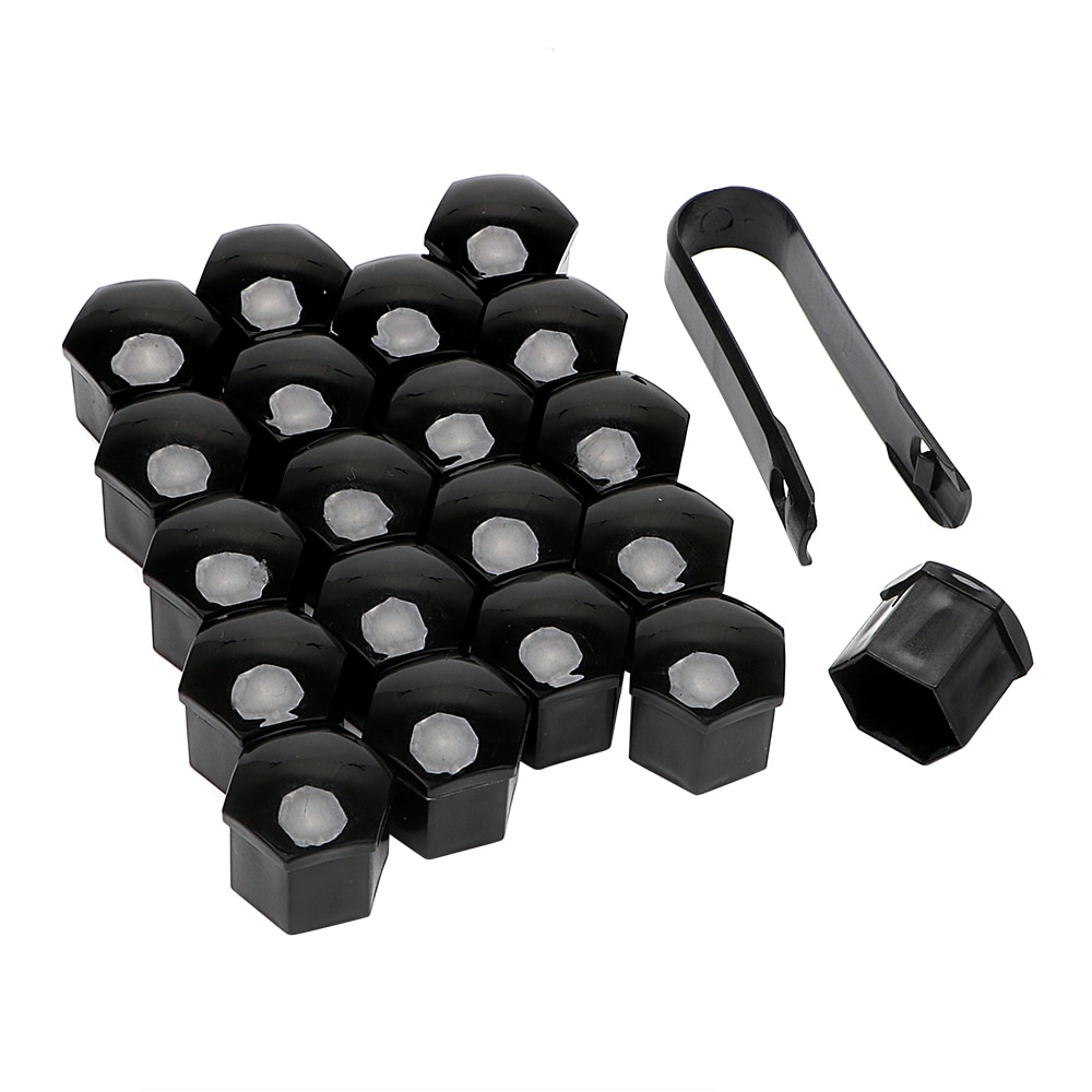 Leepee 20 peças de tampas de porca de roda de carro, parafusos, jantes, soquete especial, proteção para parafuso de eixo automóvel, 17mm, estilo do carro, decoração exterior