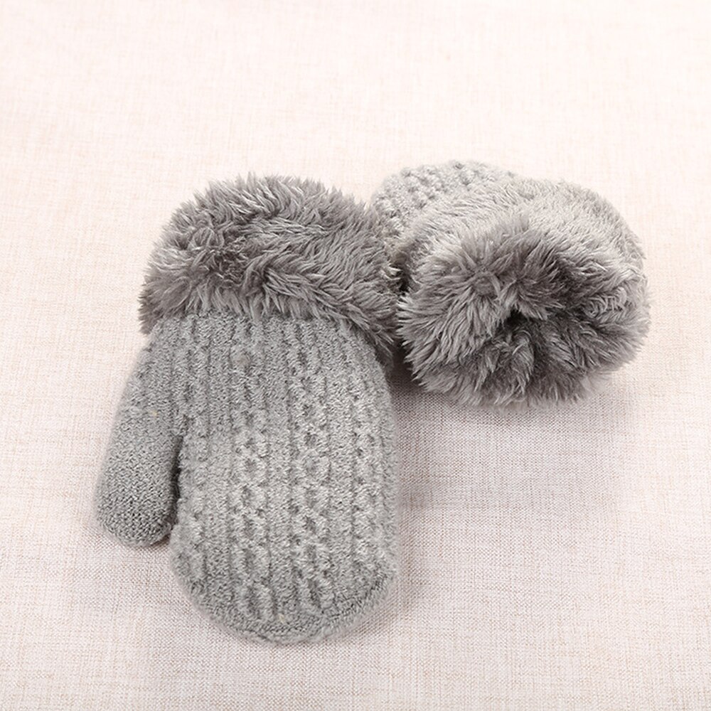 Herfst Winter Baby Gebreide Warme Handschoenen Meisjes Jongens Zuigelingen Patchwork Outdoor Wanten Wollen Handschoenen