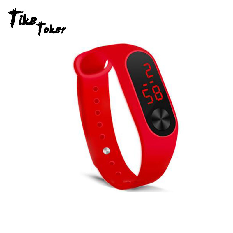 Sport Mannen Vrouwen Digitale Armband Horloges Man Dames Fitness LED Polsband Horloge Jongens Meisjes Casual Elektronische Klok Relogio Saati: red