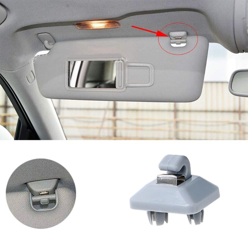 1Pc 8U0857562 ORETG45 Plastic Gray Sun Visor Clip Hook Holder for A1 A3 A4 A5 Q3 Q5 8U0857562 8E0857562 C45