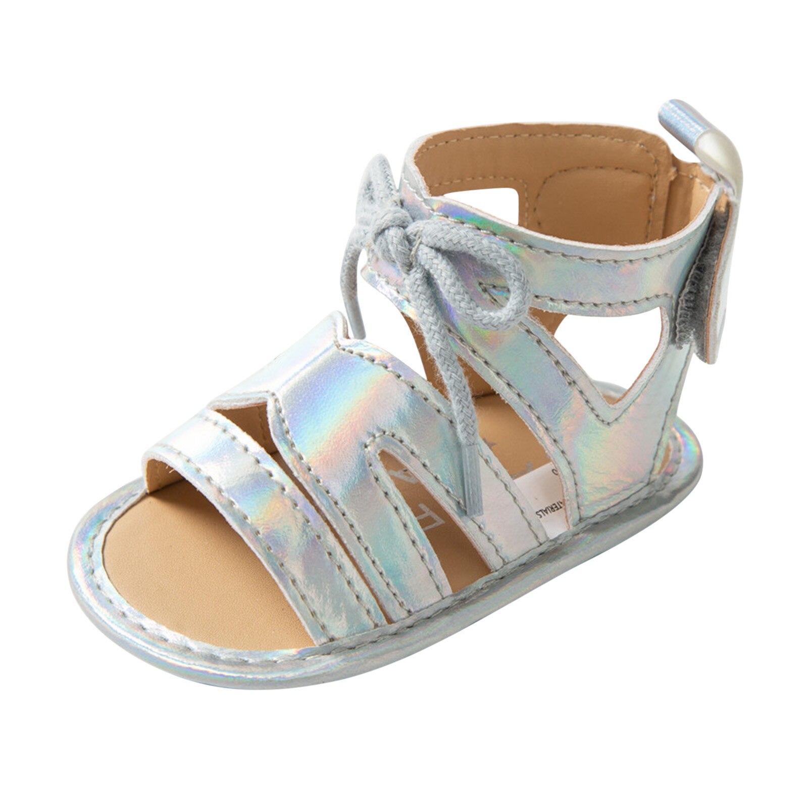 6-18M Baby Meisjes Veter Sandalen Zachte Non-Slip Rubberen Zool Platte Wandelschoenen Baby Sandalen Schoenen peuters Kids Schoenen Sandaal