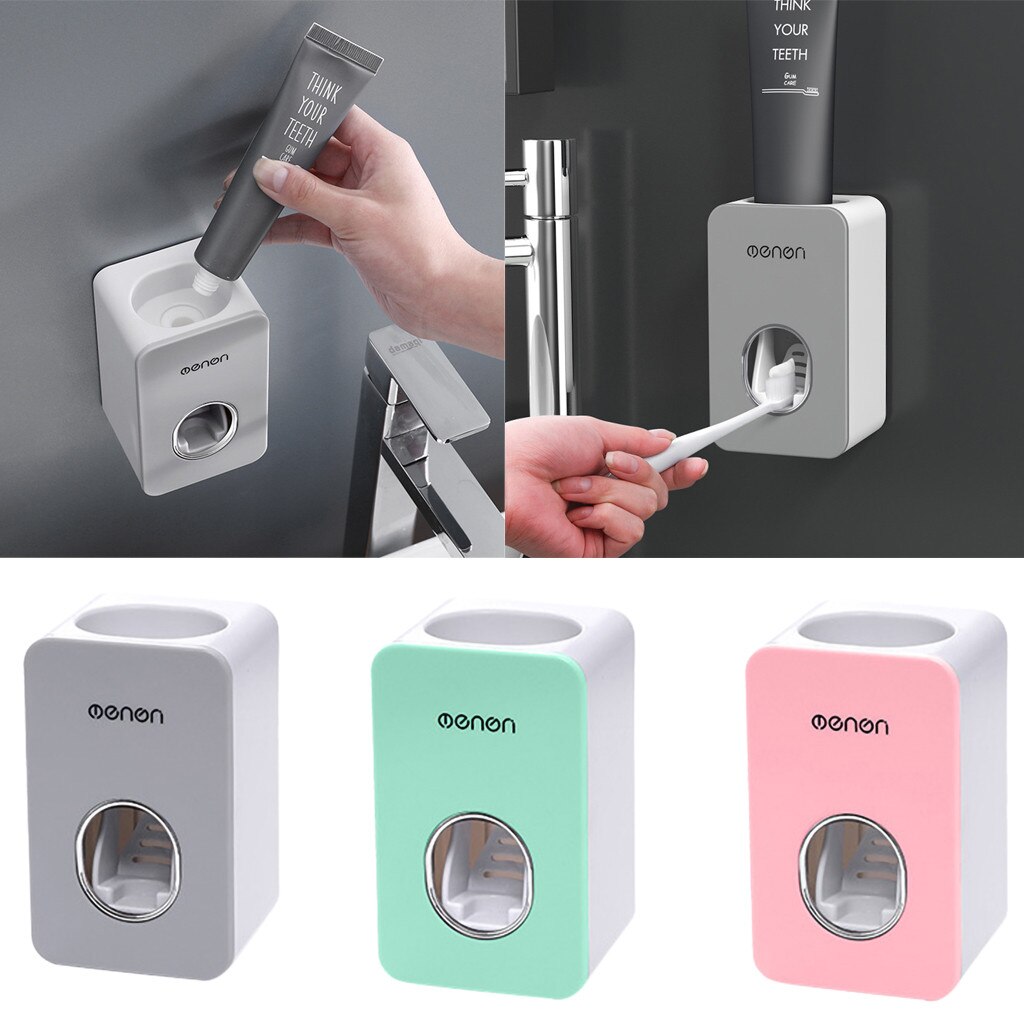 Automatic Toothpaste Dispenser Set Wall Mount Stand Holder Extrusion