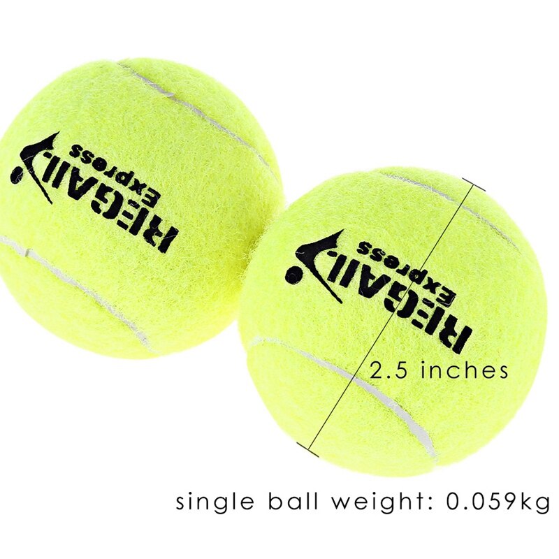 REGAIL 6 Pcs Tennis Balls for Training 100% Synthetic Fiber Rubber Tennis Balls