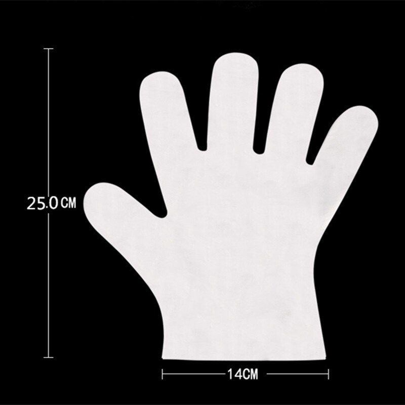 Guantes desechables 100, guantes de Frutas de plástico de comida individual, guantes transparentes de PE respetuosos con el medio ambiente para restaurante o barbacoa, accesorios de cocina y jardín guantes plastico