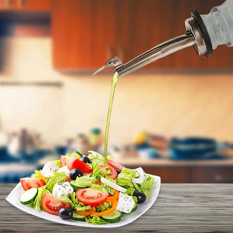 Stainless Steel Wine Pourer With Lid Environmental Protection Pour Spout Cocktail Shaker Wine Oil Bottle Pourer Barware Bar Tool