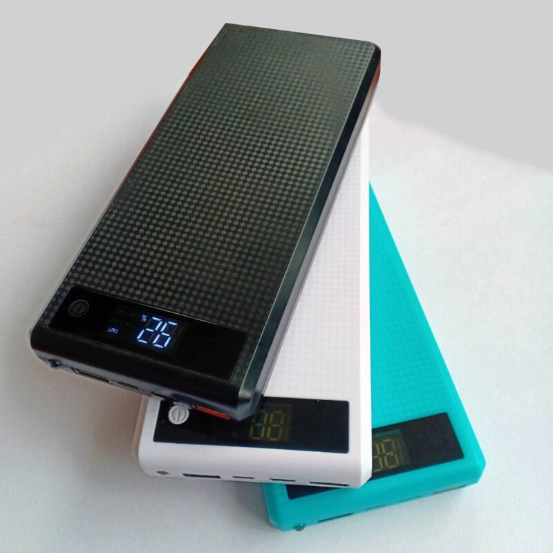 Robustes, abnehmbares gehäuse mit  qc3.0 dual-usb-anschlüssen, lcd-display, 8 x 18650 akkus, powerbank-gehäuse, tragbare externe box ohne akku