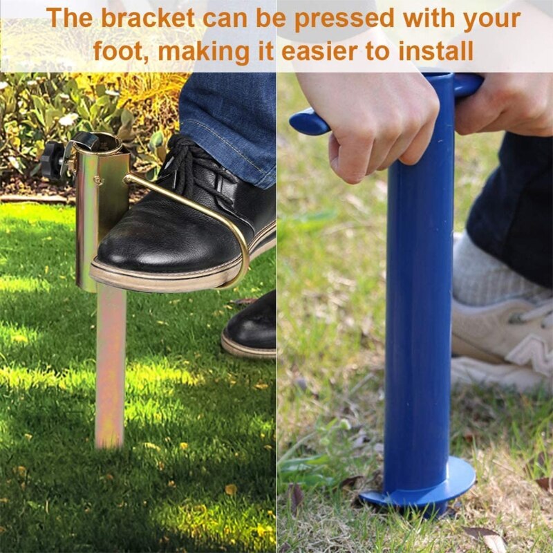 Ponteira para guarda-chuva, grampo de chão dupla em u, clipe fixo para gramado, sombrinha e guarda-chuvas