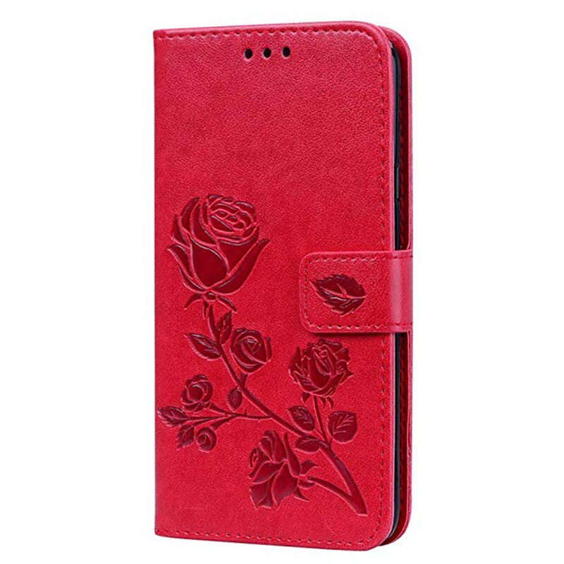 Wallet Case for Prestigio Wize Q3 Case Flip Leather Silicon Phone Bag Cases Cover On Prestigio Wize Q3 Psp3471duo Psp 3471 Duo: MGH Red