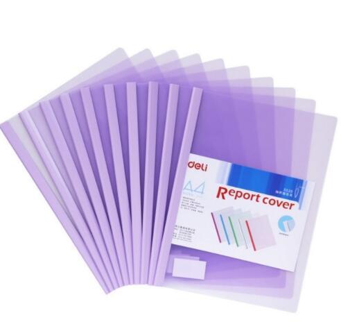 10 Carpetas de archivo A4 para libros de ejercicio, papeles de documentos, cubierta de informe, soporte de barra de columna vertebral, 10 Uds.: 10 pcs purple