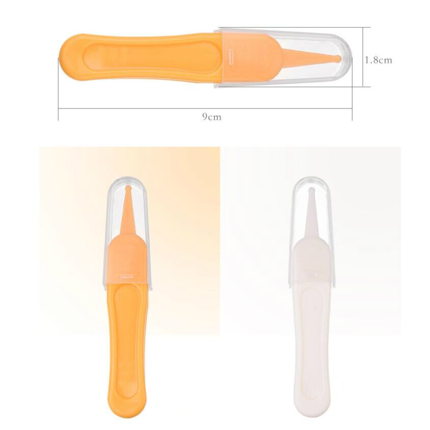2 unids/lote pinzas de limpieza obtusa de seguridad para la limpieza del bebé moco de cera para los oídos pinzas de suciedad para el ombligo cuidado diario de enfermería para bebés