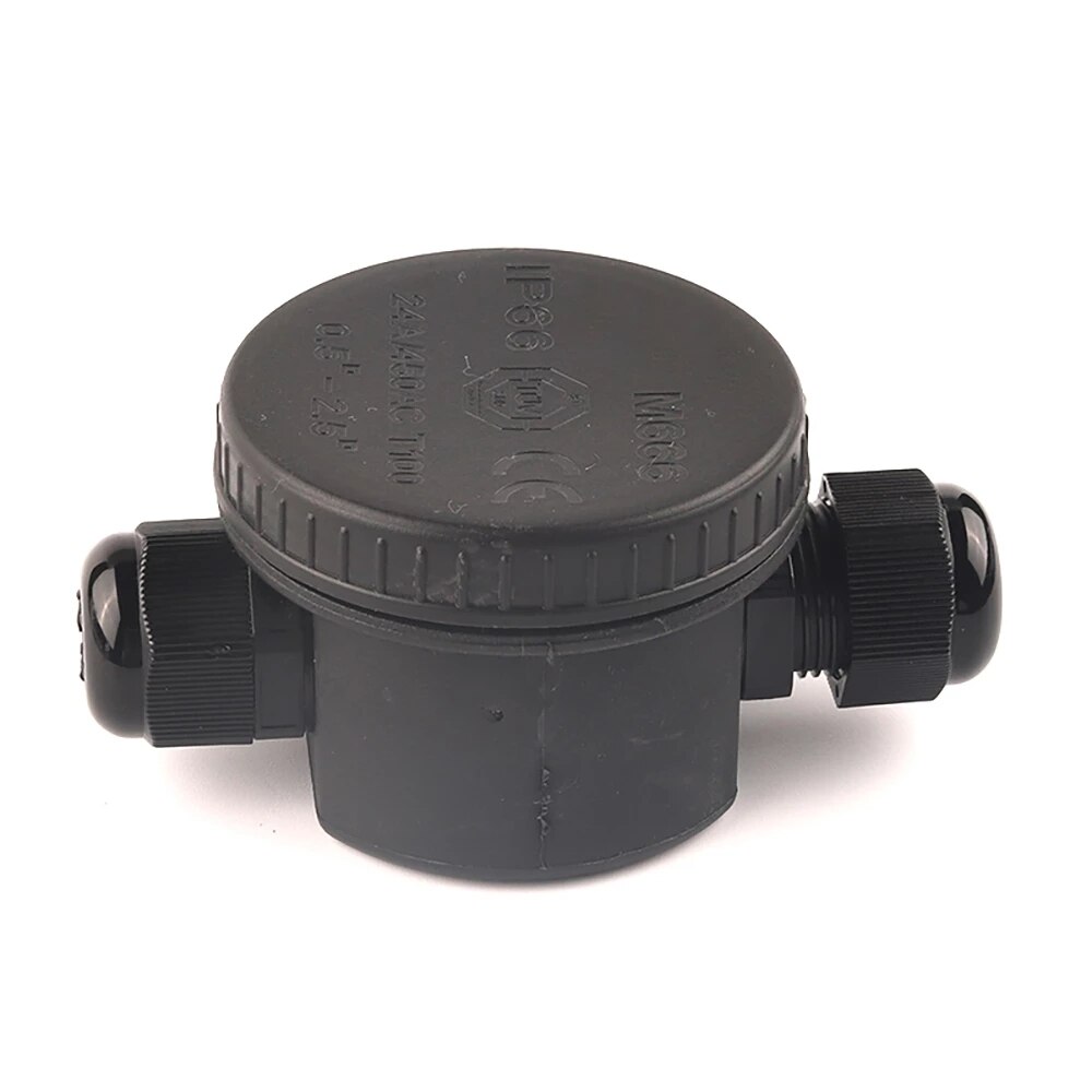 2 Way Electrical Outdoor Waterproof IP66 Electrical Cable Wire Connector Round Junction Box With Terminal Light Accessories