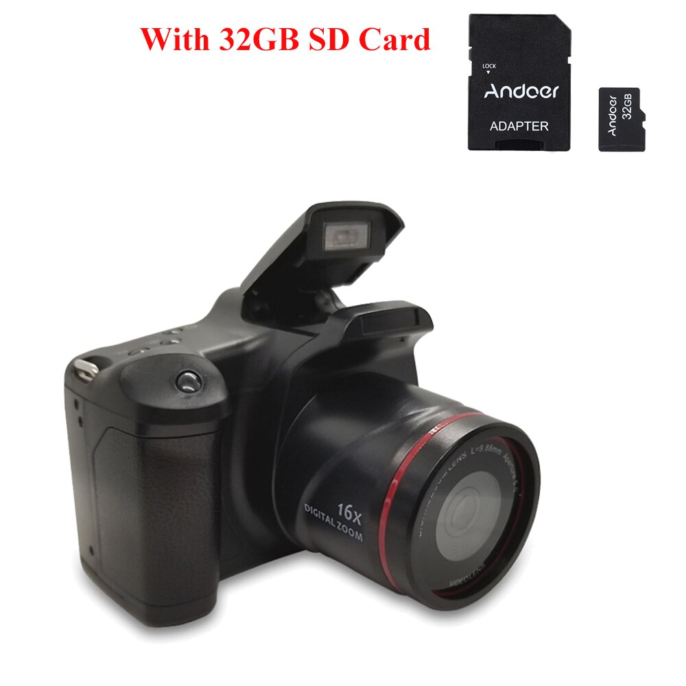 Digitale Camera 16X F-Ocus Zoom Camera1920x1080 Ondersteund 32Gb Card Draagbare Digitale Camera Voor Reizen Foto Nemen: With 32GB SD Card