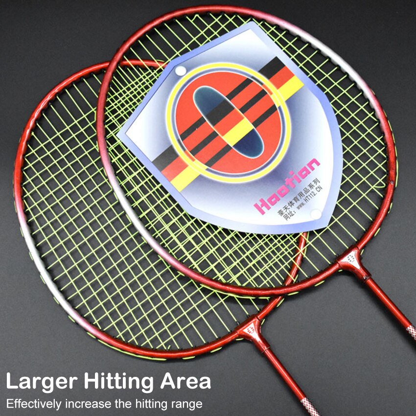 Outtobe 6 Stuks Badminton Racket Set Professionele Badminton Hoge Spanning Rackets Rackets Volledige Cover Schokabsorptie Rackets