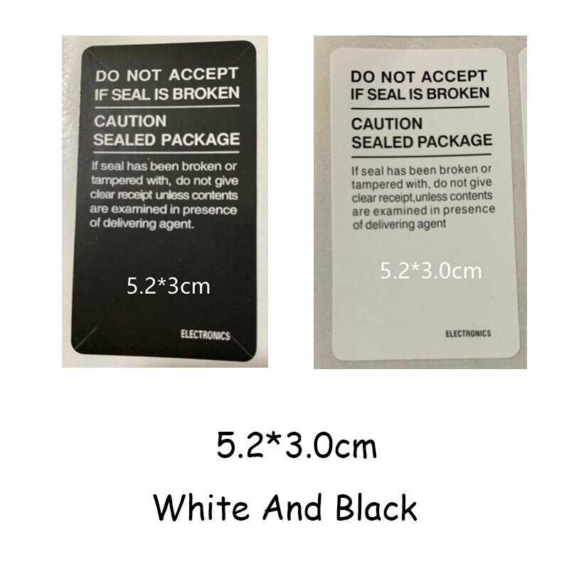 100 pçs/lote 5.2X3.0 3.5X4.7 CM Etiqueta Selo Adesivo Para Sam LG Telefone S20 S21 S22 Nota 20 tira da selagem da caixa do Pacote Navio Livre