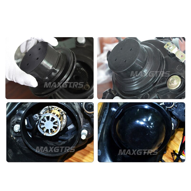 1x hid led koplamp auto stofkap rubber waterdicht stofdicht afdichting koplampkap auto styling accessoires doe-het-zelf retrofit werk