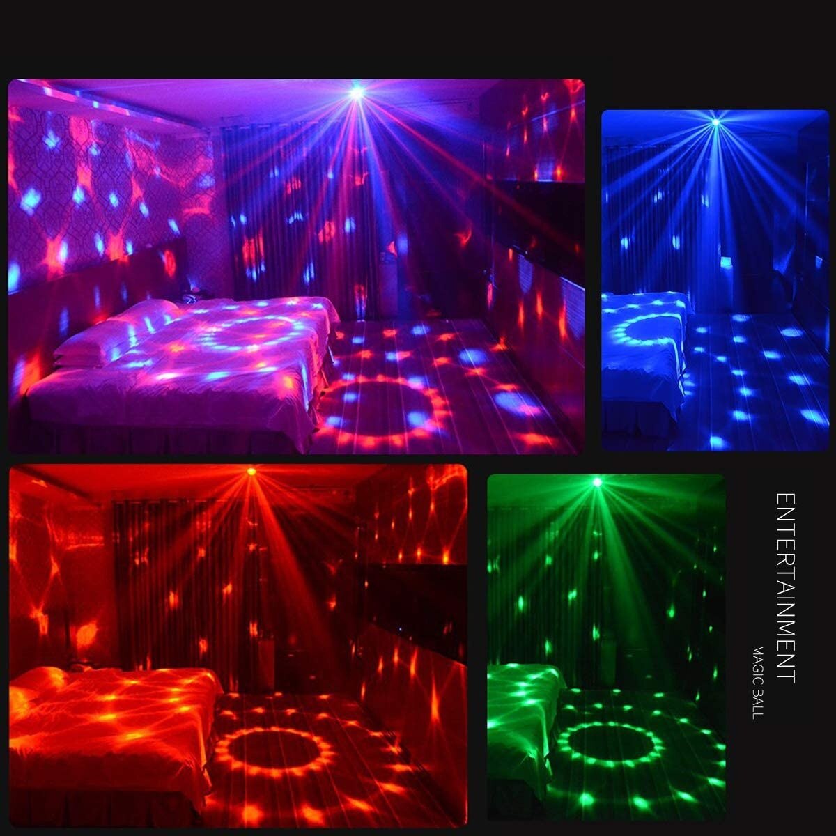 Disco lichtbol geluid geactiveerde feestverlichting stroboscooplamp podium par licht dansfeesten verjaardag dj bar bruiloft show club