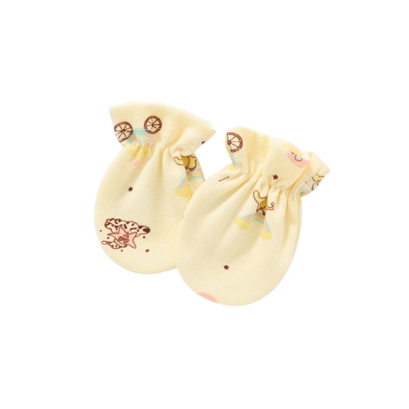 Gants en coton doux anti-rayures pour bébé, 1 paire, mitaines anti-rayures pour -né, Protection du visage, fournitures de Protection des mains pour nourrissons: 3