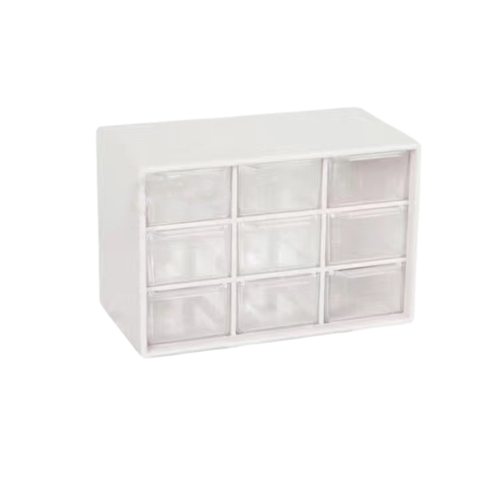 Desktop 9-raster opbergdozen organisator transparant kleine lade gepartitioneerd studentenbureau aan de muur gemonteerde diversen opbergdoos schattig: witte kleur