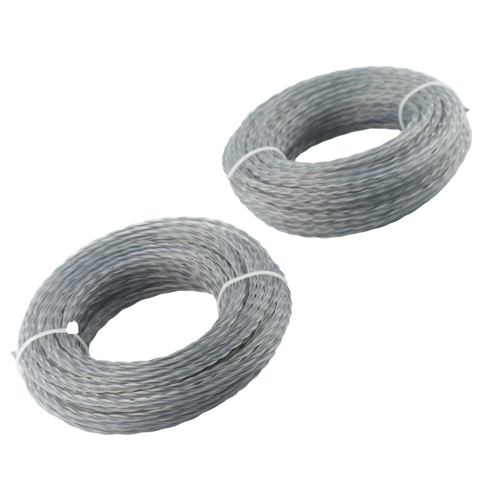 2 ruller 15m 2.0/3.0mm trimmer stålnylonreb snor strimmer buskrydder lang rund rulle græsudskiftning plæneklippertilbehør