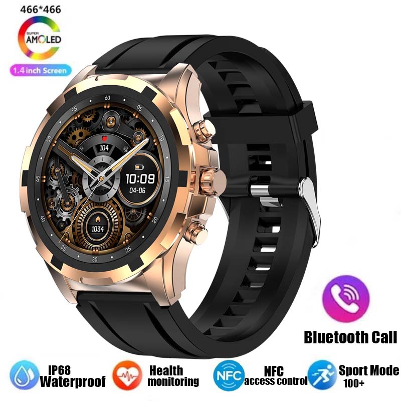 Huawei-Xiaomi Smartwatch pour homme, appel Bluetooth, 2024 "AMOLED, écran HD 1.43*466, étanche IP67, batterie, NDavid, , 466: green