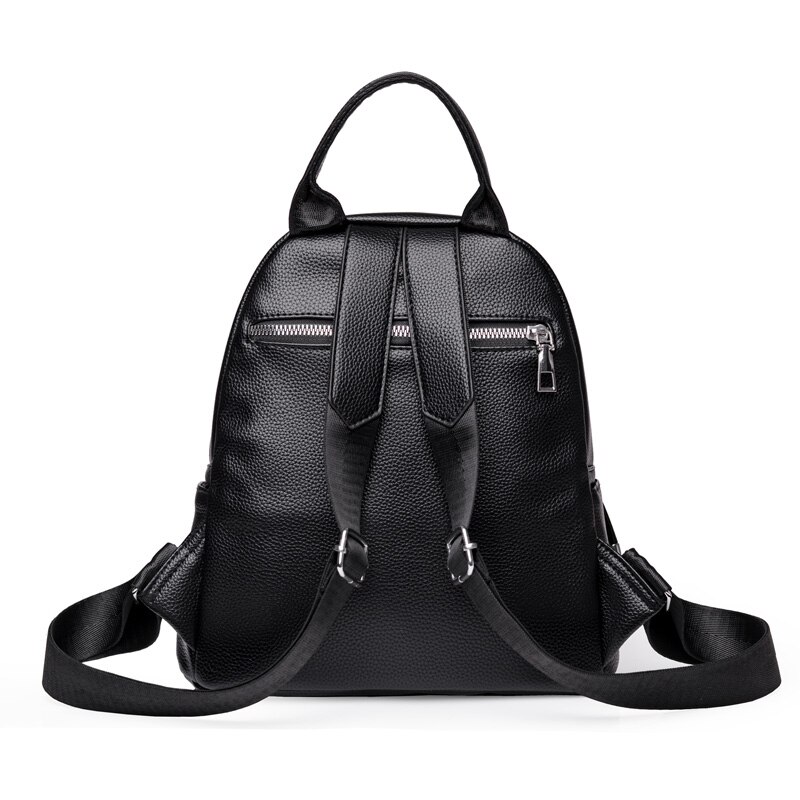 Zacht Leer Crown Decoratie Vrouwen Rugzak Effen Kleur Grote Capaciteit Mode Rugzak Vrouwelijke Casual Reizen Draagbare Bagpack
