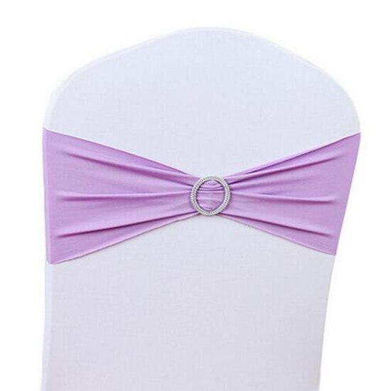 Couverture élastique avec nœuds papillon décoratifs | Boucle de dos, nœuds papillon, décoration de dos de chaise, article nœud pour fêtes de mariage,: Violet1