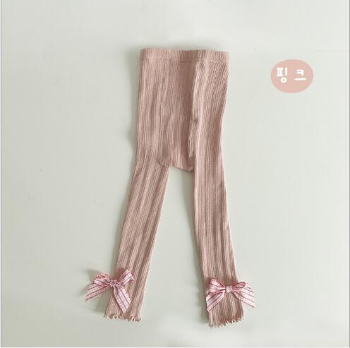 Mallas para niños de 2-8 años, , primavera , pantalones con lazo de dibujos animados, pantis para niñas: 4 / M