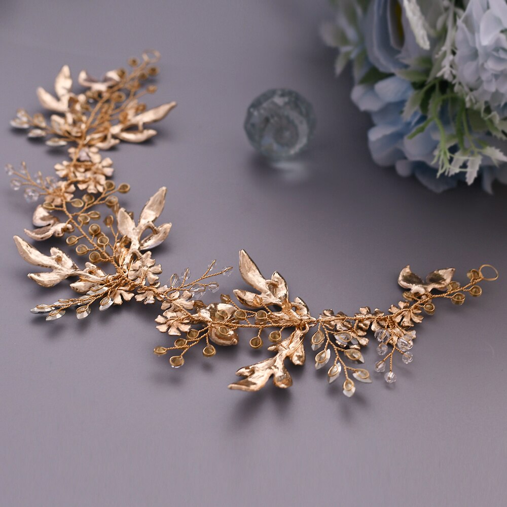 Trixy  sh278- g champagne gouden riem trouwriemen strass riemen bruidsjurk riem bruiloft accessoires bruidssjerp bruidsriem