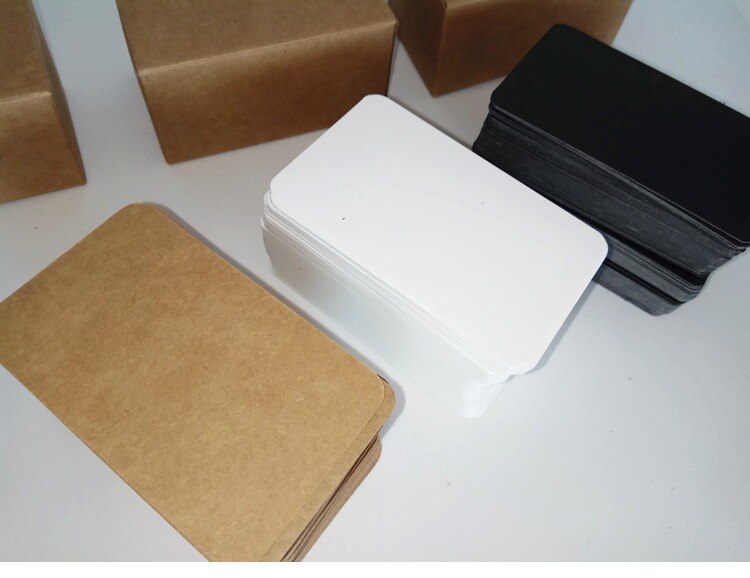 98pcs/lot 7colors blank card Small card Writable card 5.2x8.8cm Message card