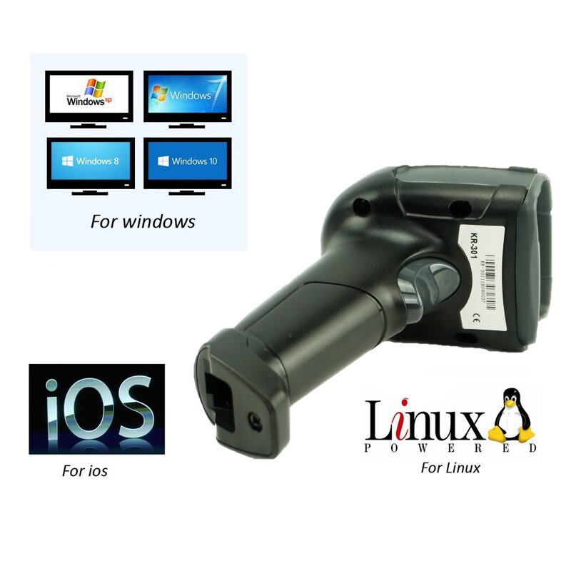 Kercan Ccd Bedrade Usb 1D 2D Qr PDF417 Data Matrix Barcode Scanner Bar Code Reader KR-301, Plug En Play