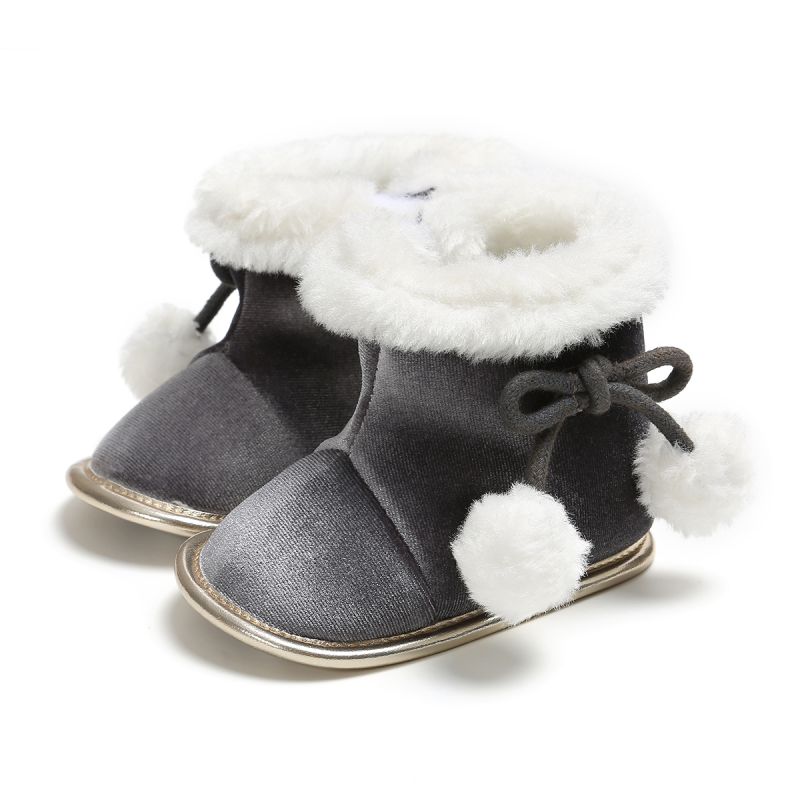 Wram Plus-bottines de neige pour filles | Chaussures d'hiver pour bébés filles, en velours, russie, chaussures chaudes pour enfants, bottes en fausse fourrure, c: A2 / 0-6 mois