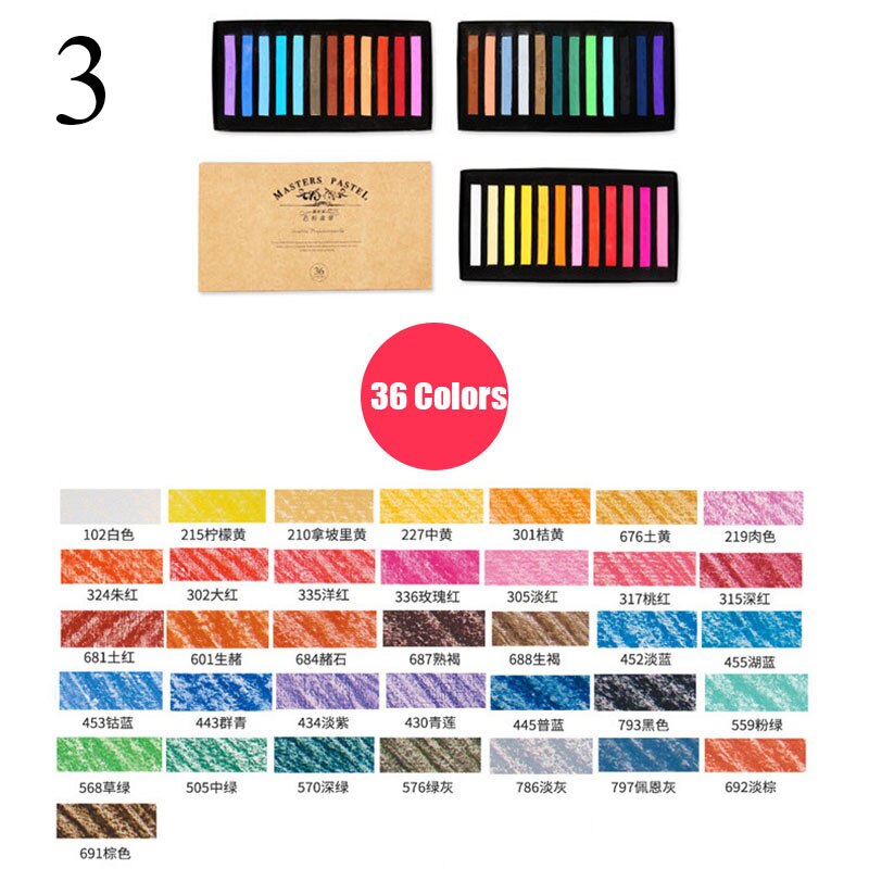 12/24/36/48 Colors Pastel Set Artist Graffiti Soft Painting Crayons For Kids School Art Stationery Supplies: 3
