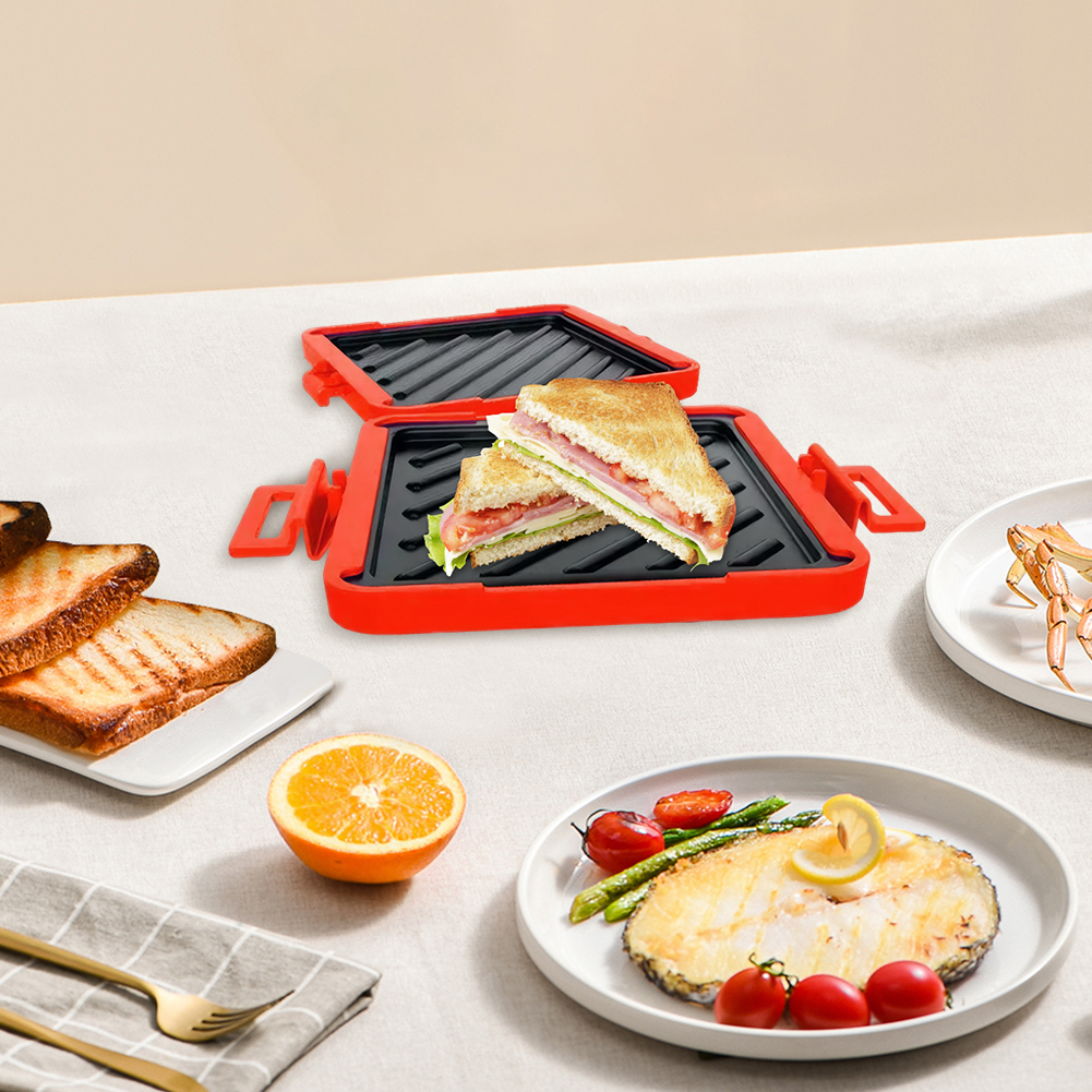 Microwave Sandwich Maker Time Saving Microwavable Toast Maker Microwave Oven Breakfast Machine for Dessert Sandwiches Breakfast