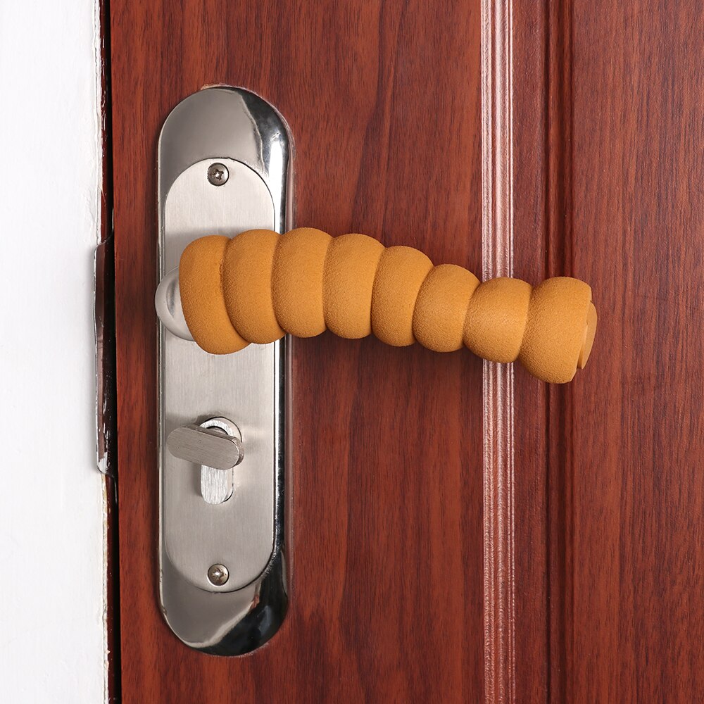 Tope de goma para manija de puerta, Protector redondo de pomo de puerta, cubierta de espuma, Protector de muebles para seguridad de bebé, práctico, libre de estática, 5 uds.
