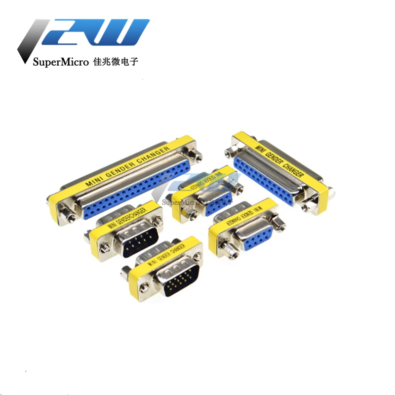 DB9/15/25-pin serial male and female converter adapter RS232 male to male to female to female COM port