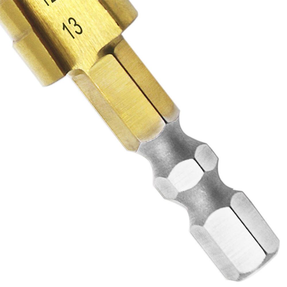 Adeeing 3-13mm hss trinnbor elektroverktøy sekskantet rømmebor minibor 3-13mm trinns bore  r60