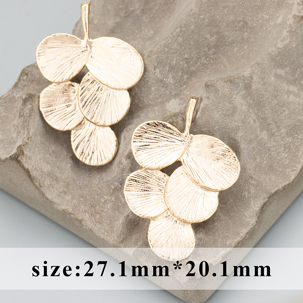 GUFEATHER MD66, sieraden accessoires, 18k goud rhodium plated, koper, bladvorm, sieraden maken, bedels, diy hangers, 6 stks/partij